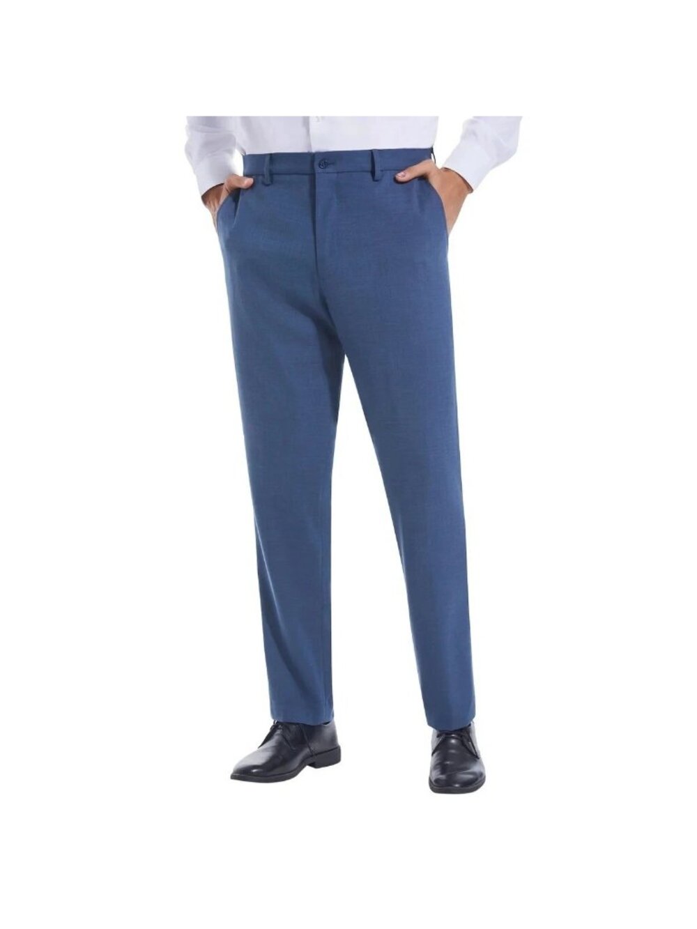 NWT Duchamp London Men's 30x30 Blue Slim Fit Dress Pants Polyester Blend i1896